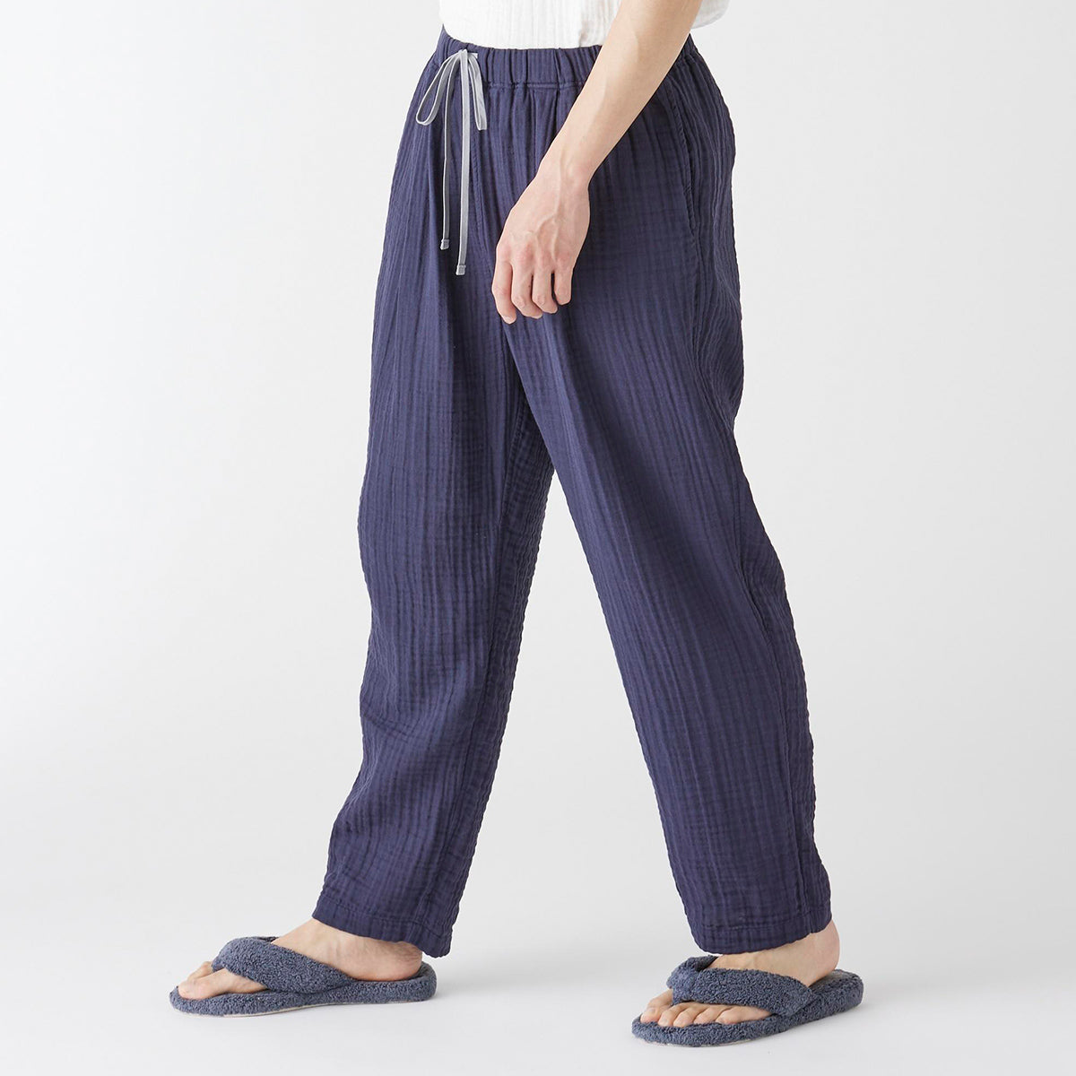 Crepe Gauze pants in Dark Blue