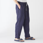 Crepe Gauze pants in Dark Blue