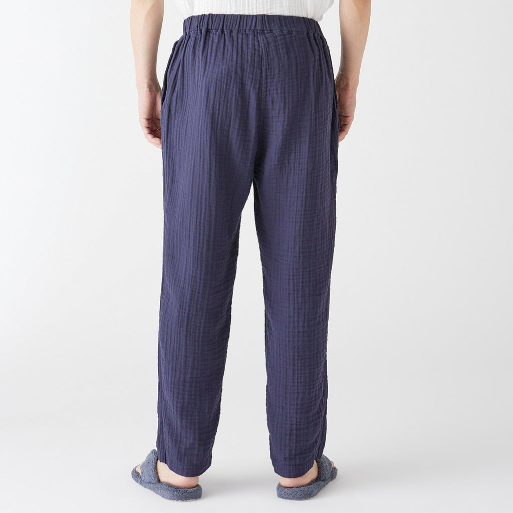 Crepe Gauze pants in Dark Blue