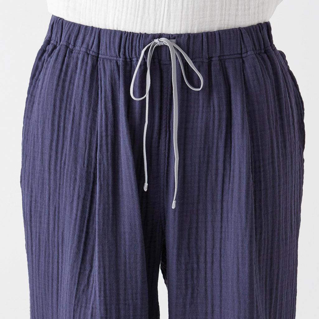 Crepe Gauze pants in Dark Blue