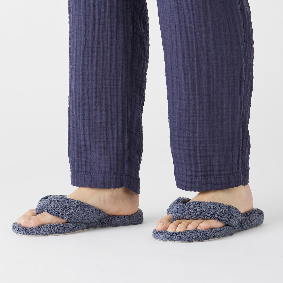 Crepe Gauze pants in Dark Blue