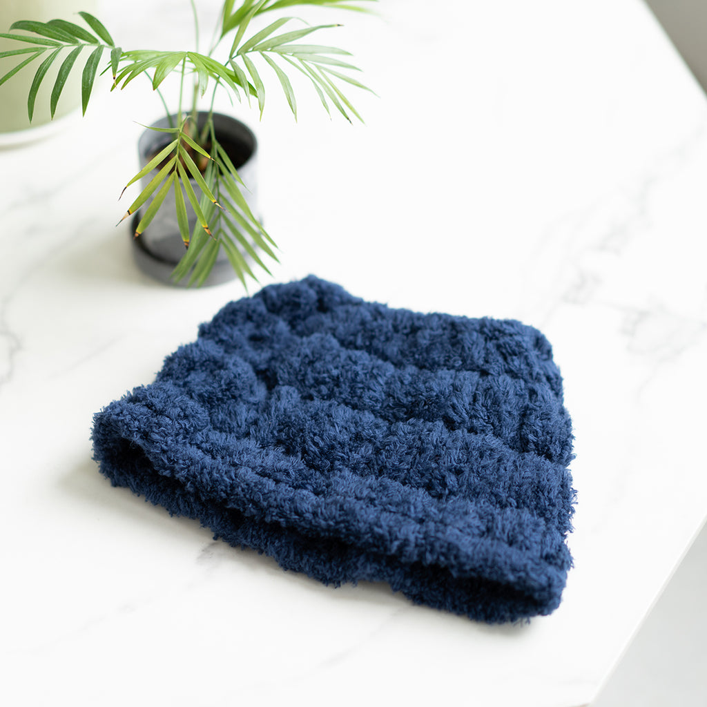Super Marshmallow hair turban in Dark Blue