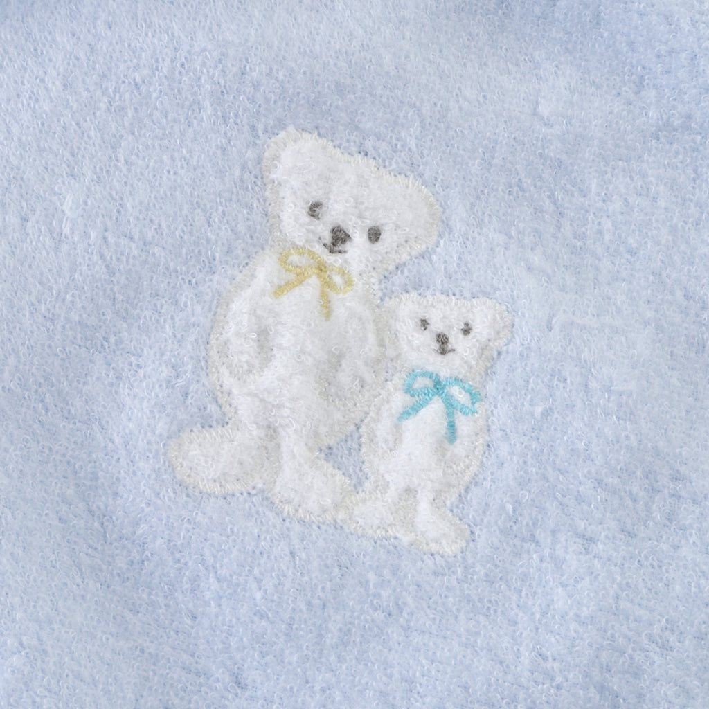 Airy Touch baby poncho in Blue