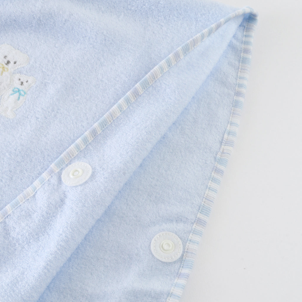 Airy Touch baby poncho in Blue