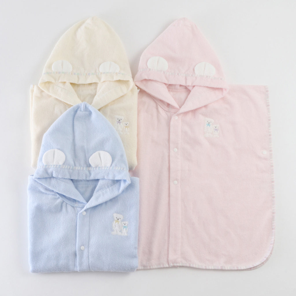 Airy Touch baby poncho in Blue