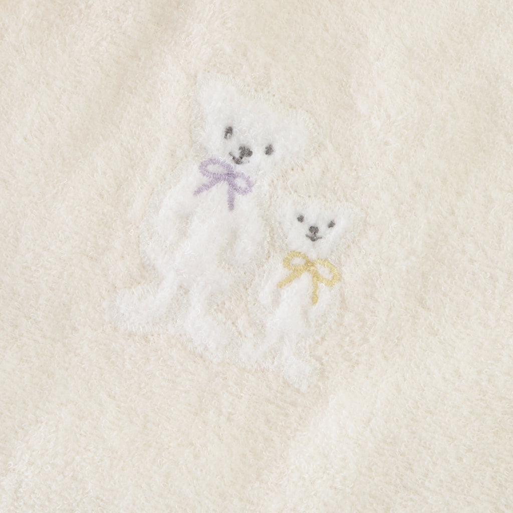 Airy Touch baby poncho in Ivory