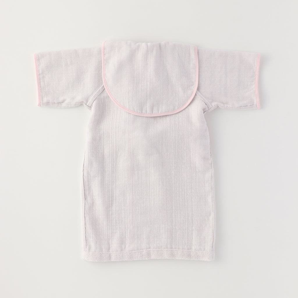 Marshmallow Gauze & Pile baby robe in Light Grey