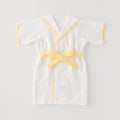 Marshmallow Gauze & Pile baby robe in White