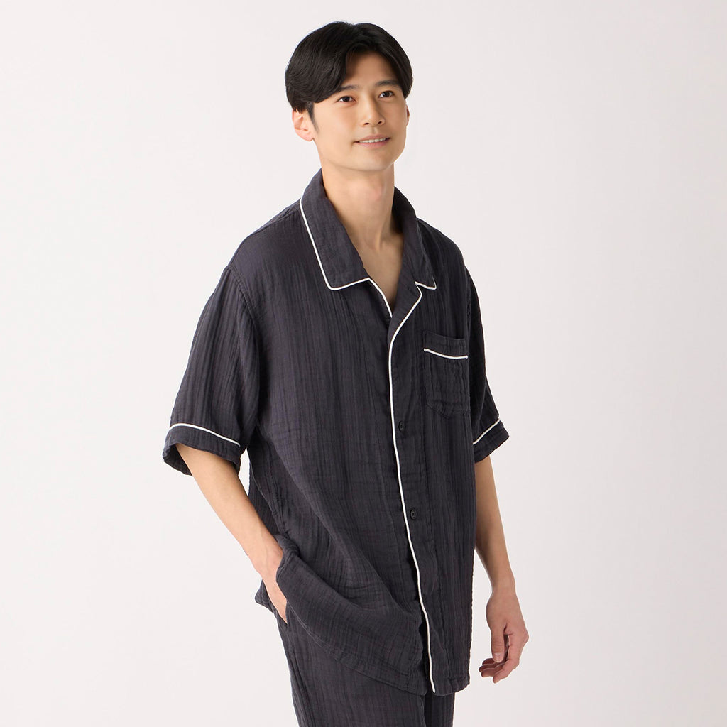 Crepe Gauze pyjamas in Dark Grey