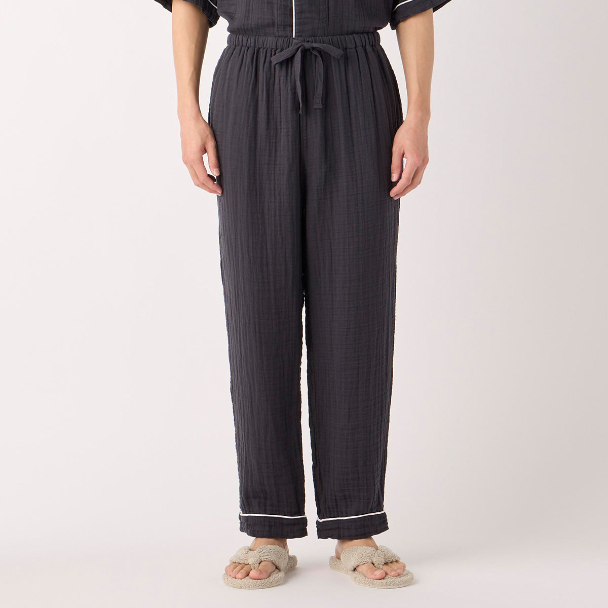 Crepe Gauze pyjamas in Dark Grey