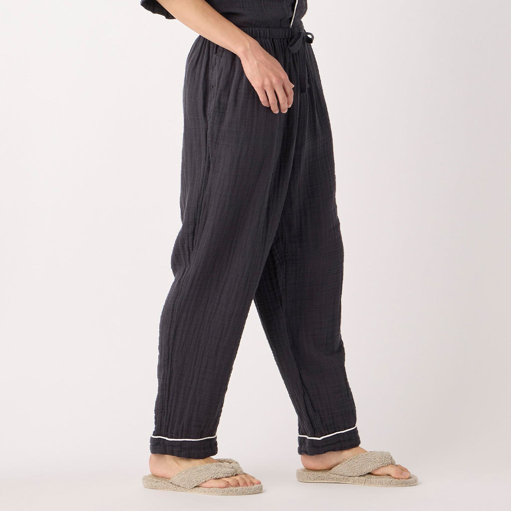 Crepe Gauze pyjamas in Dark Grey