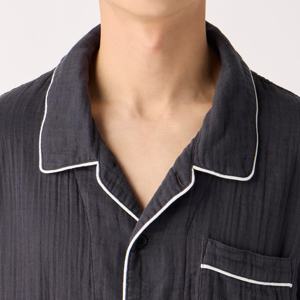 Crepe Gauze pyjamas in Dark Grey