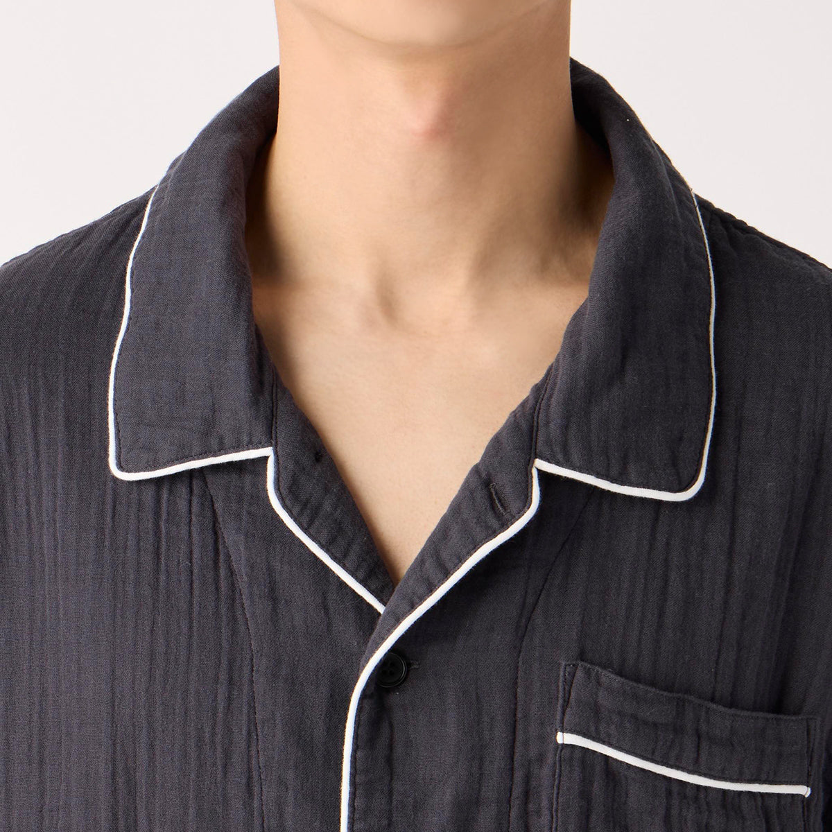 Crepe Gauze pyjamas in Dark Grey