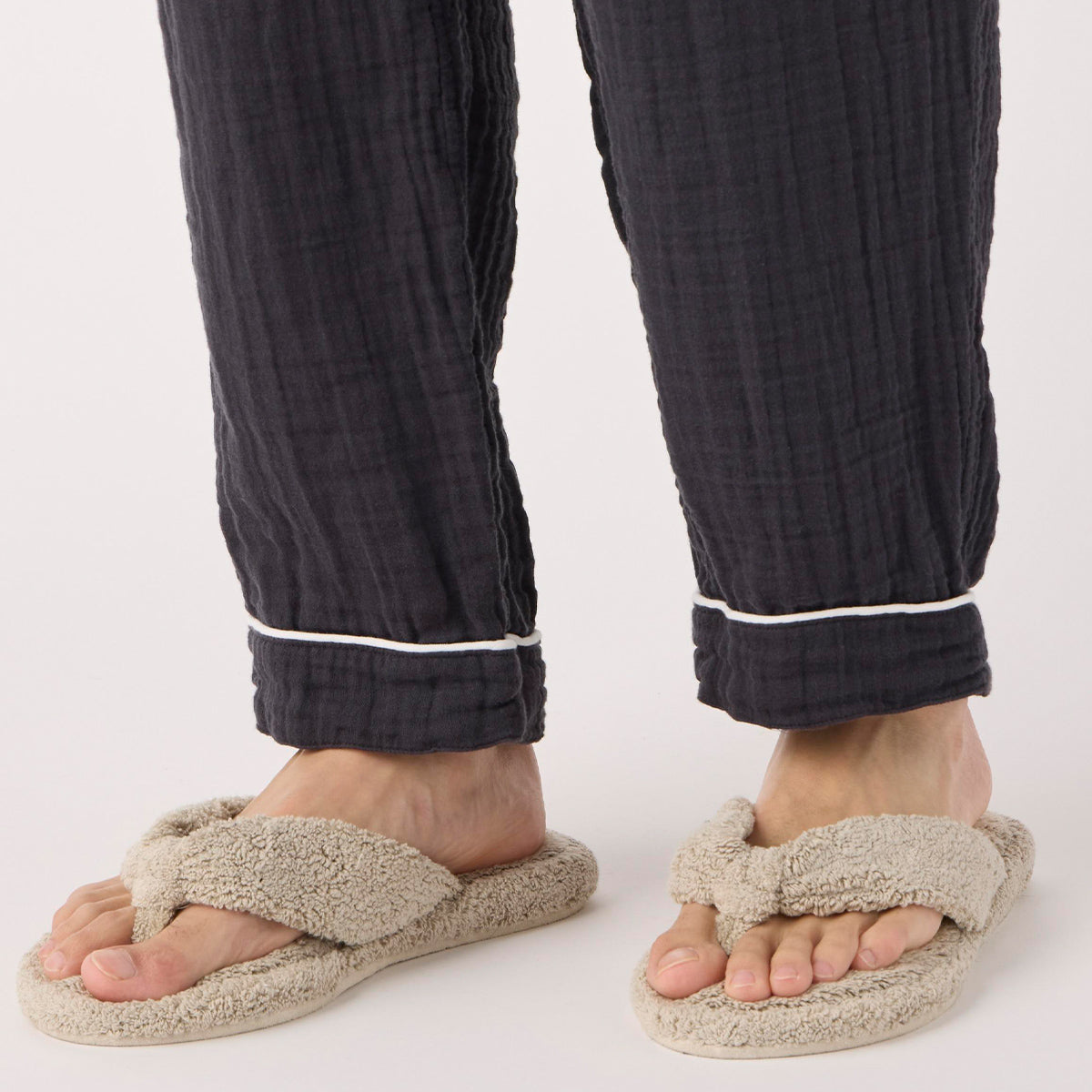 Crepe Gauze pyjamas in Dark Grey