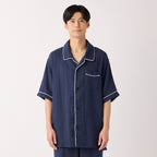 Crepe Gauze pyjamas in Navy