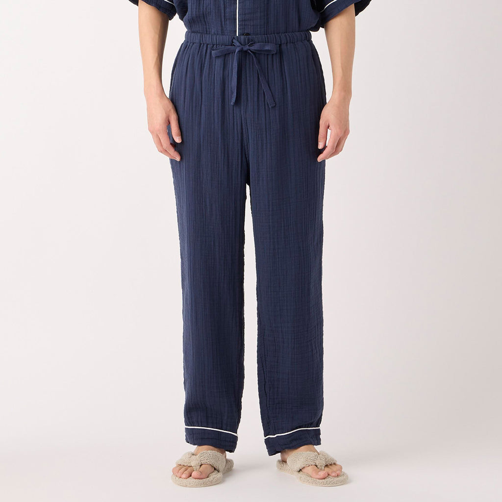 Crepe Gauze pyjamas in Navy