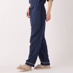 Crepe Gauze pyjamas in Navy