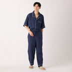 Crepe Gauze pyjamas in Navy
