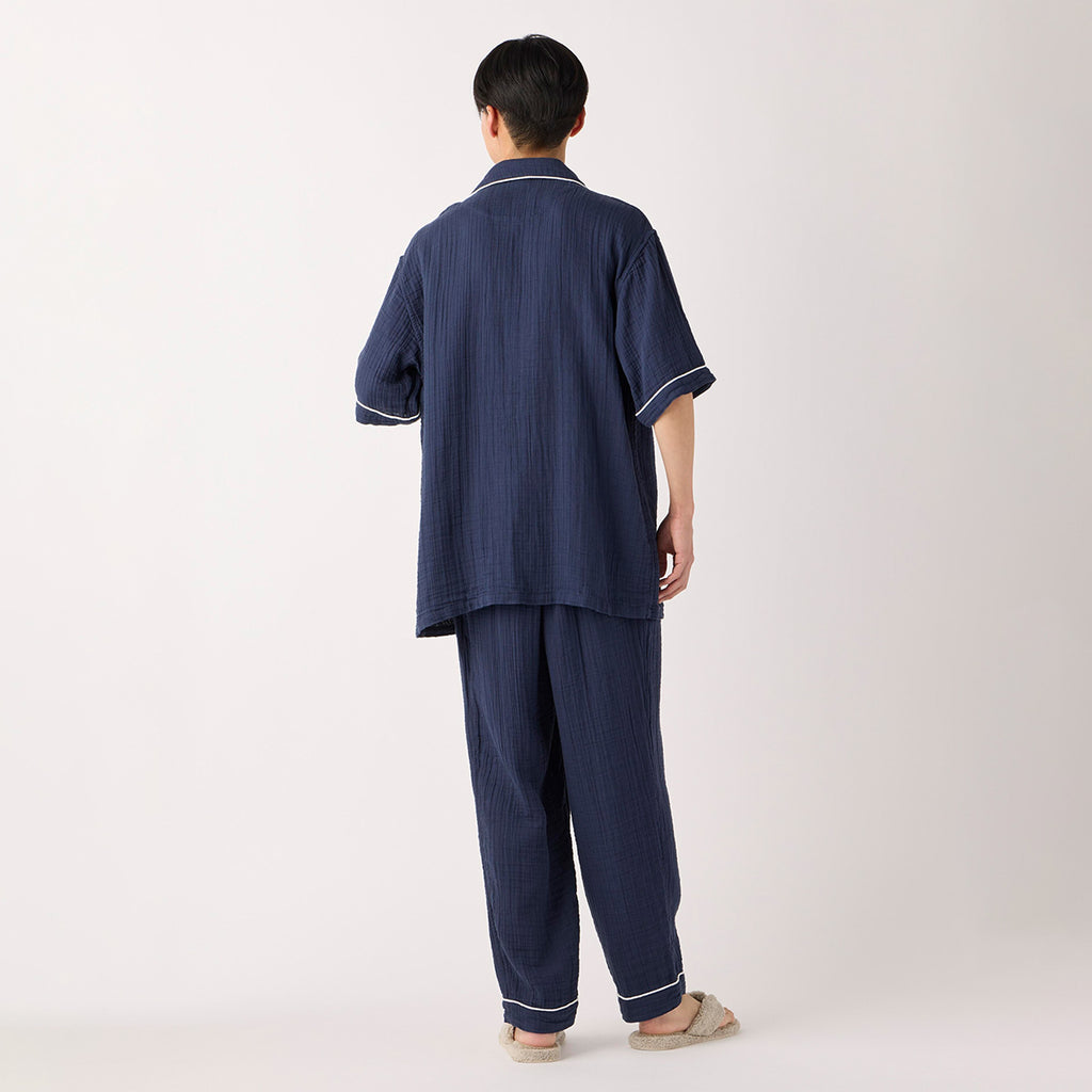 Crepe Gauze pyjamas in Navy