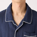 Crepe Gauze pyjamas in Navy