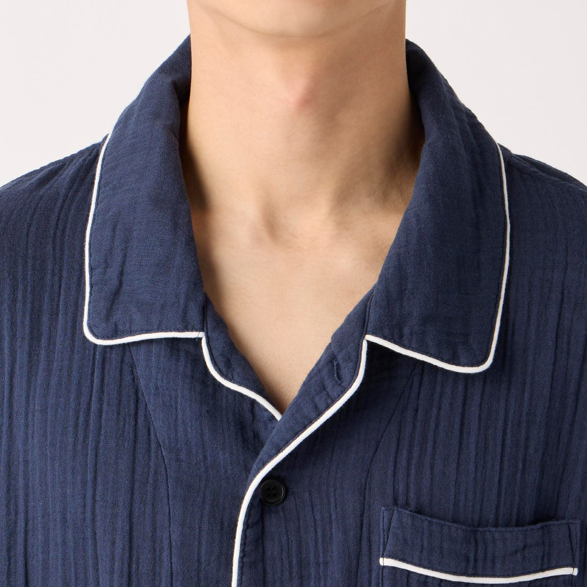 Crepe Gauze pyjamas in Navy