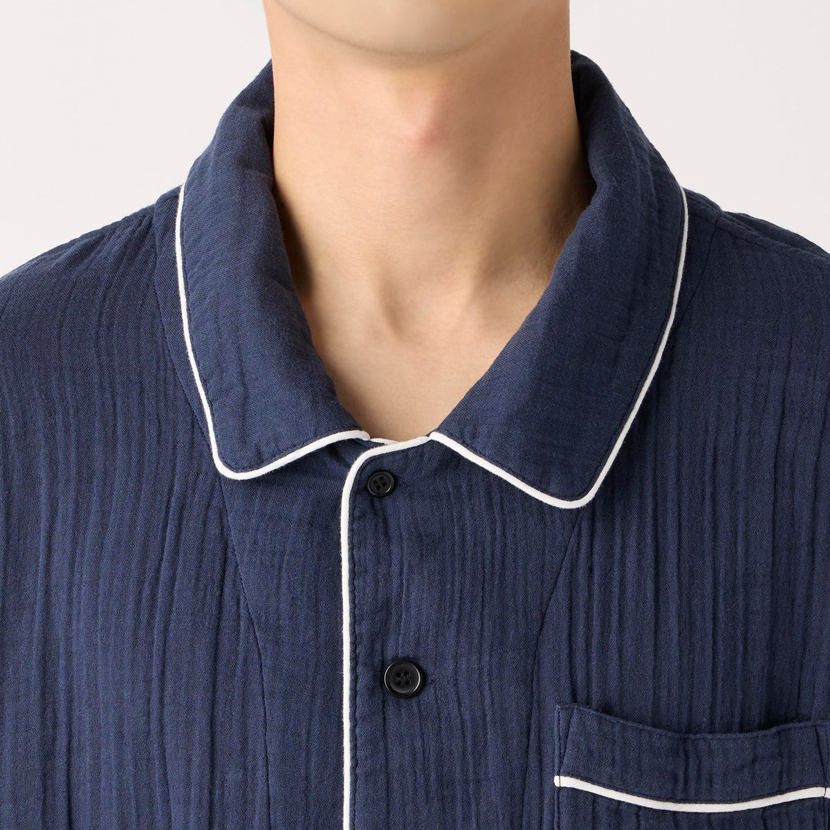 Crepe Gauze pyjamas in Navy