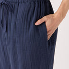 Crepe Gauze pyjamas in Navy