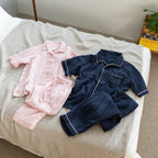 Crepe Gauze pyjamas in Navy
