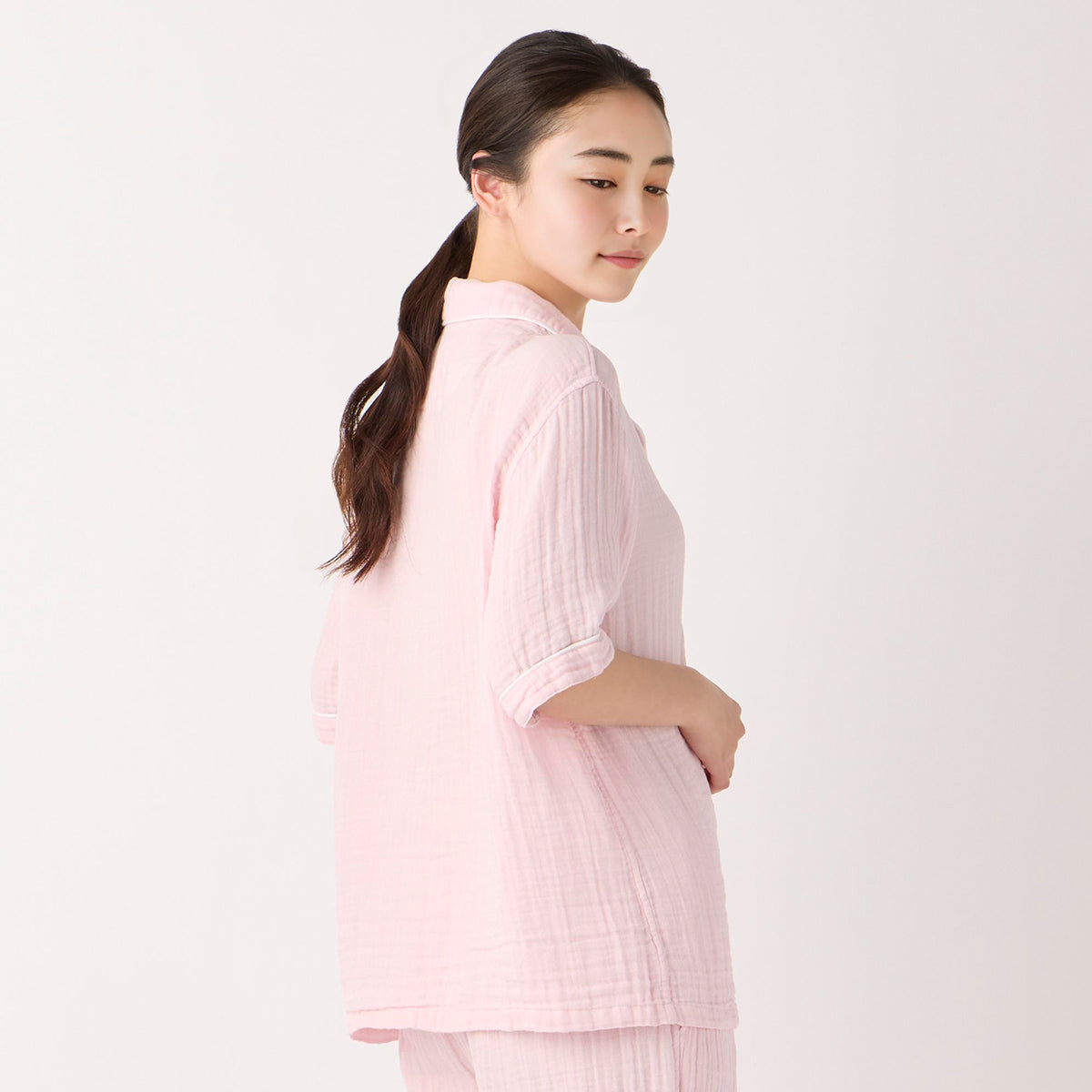 Crepe Gauze pyjamas in Light Pink