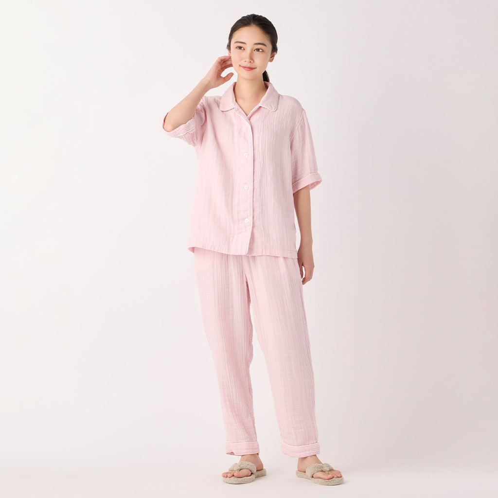 Crepe Gauze pyjamas in Light Pink