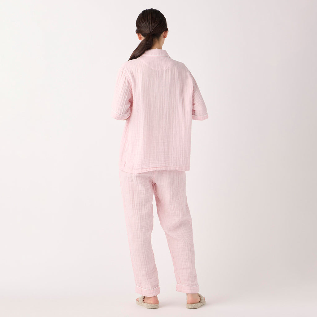 Crepe Gauze pyjamas in Light Pink