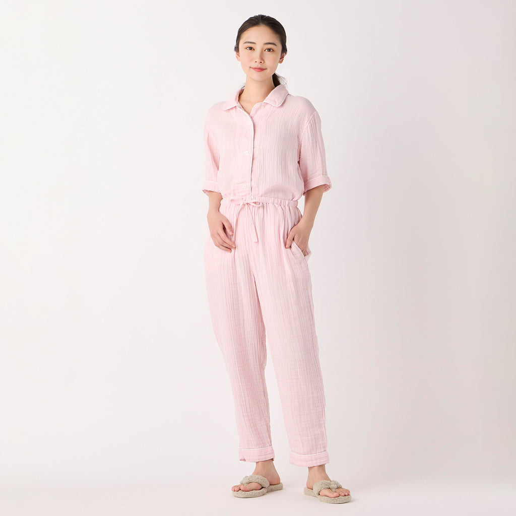 Crepe Gauze pyjamas in Light Pink