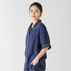 Crepe Gauze pyjamas in Navy