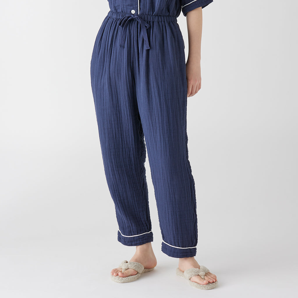 Crepe Gauze pyjamas in Navy