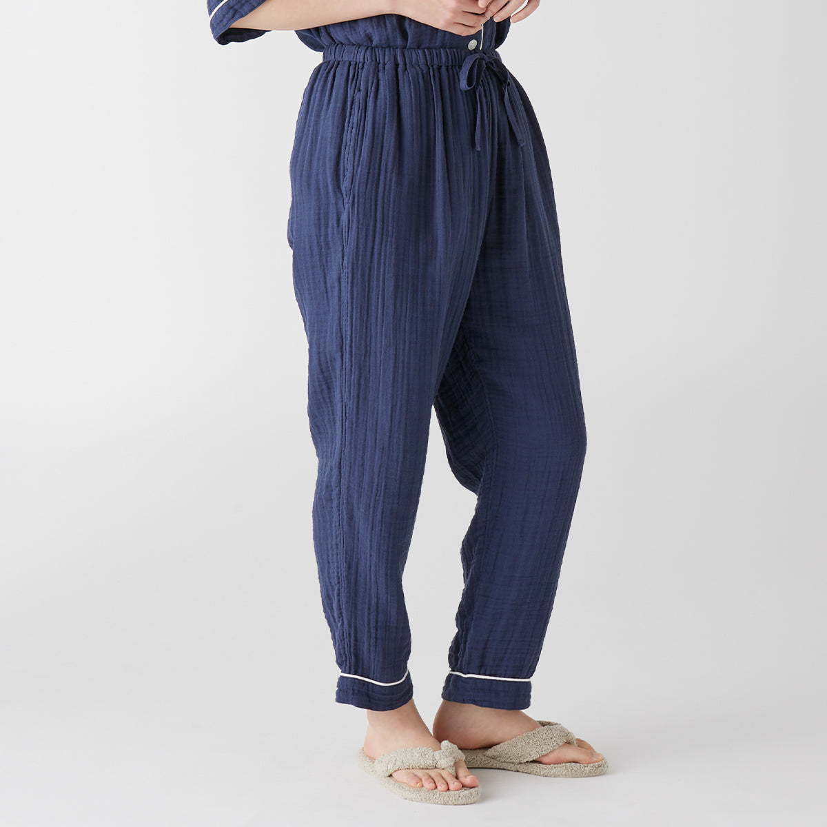 Crepe Gauze pyjamas in Navy