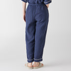 Crepe Gauze pyjamas in Navy