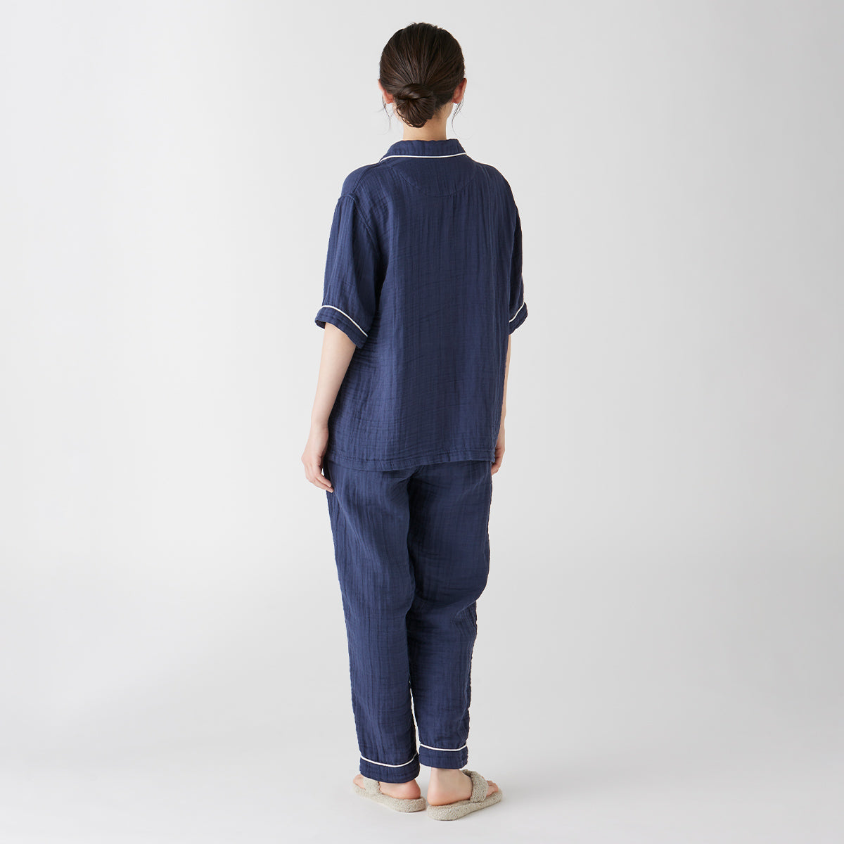 Crepe Gauze pyjamas in Navy