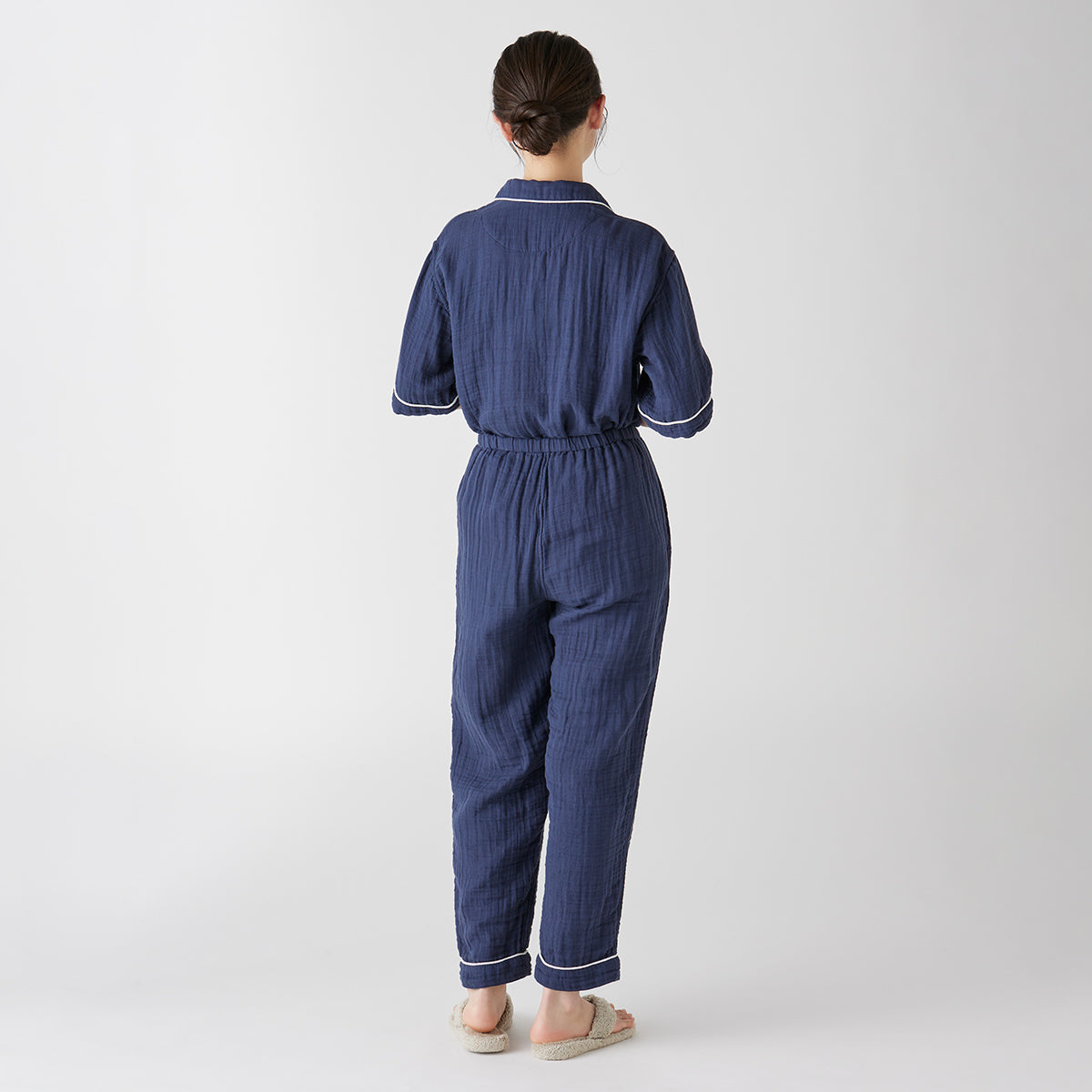 Crepe Gauze pyjamas in Navy