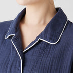 Crepe Gauze pyjamas in Navy