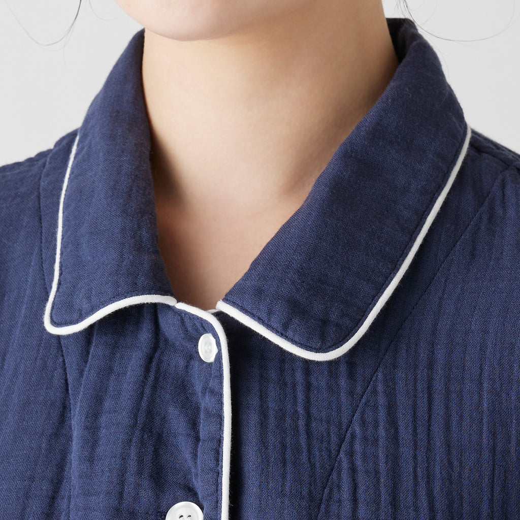 Crepe Gauze pyjamas in Navy