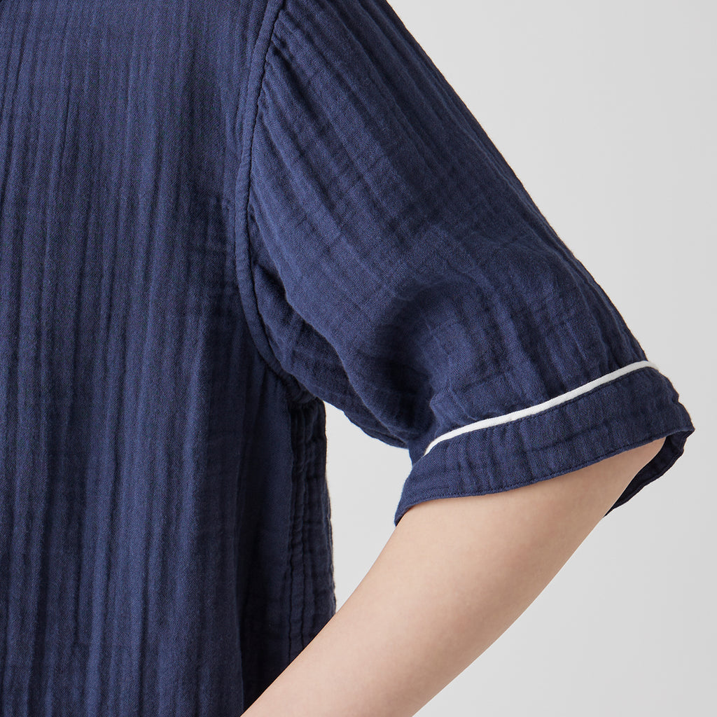 Crepe Gauze pyjamas in Navy