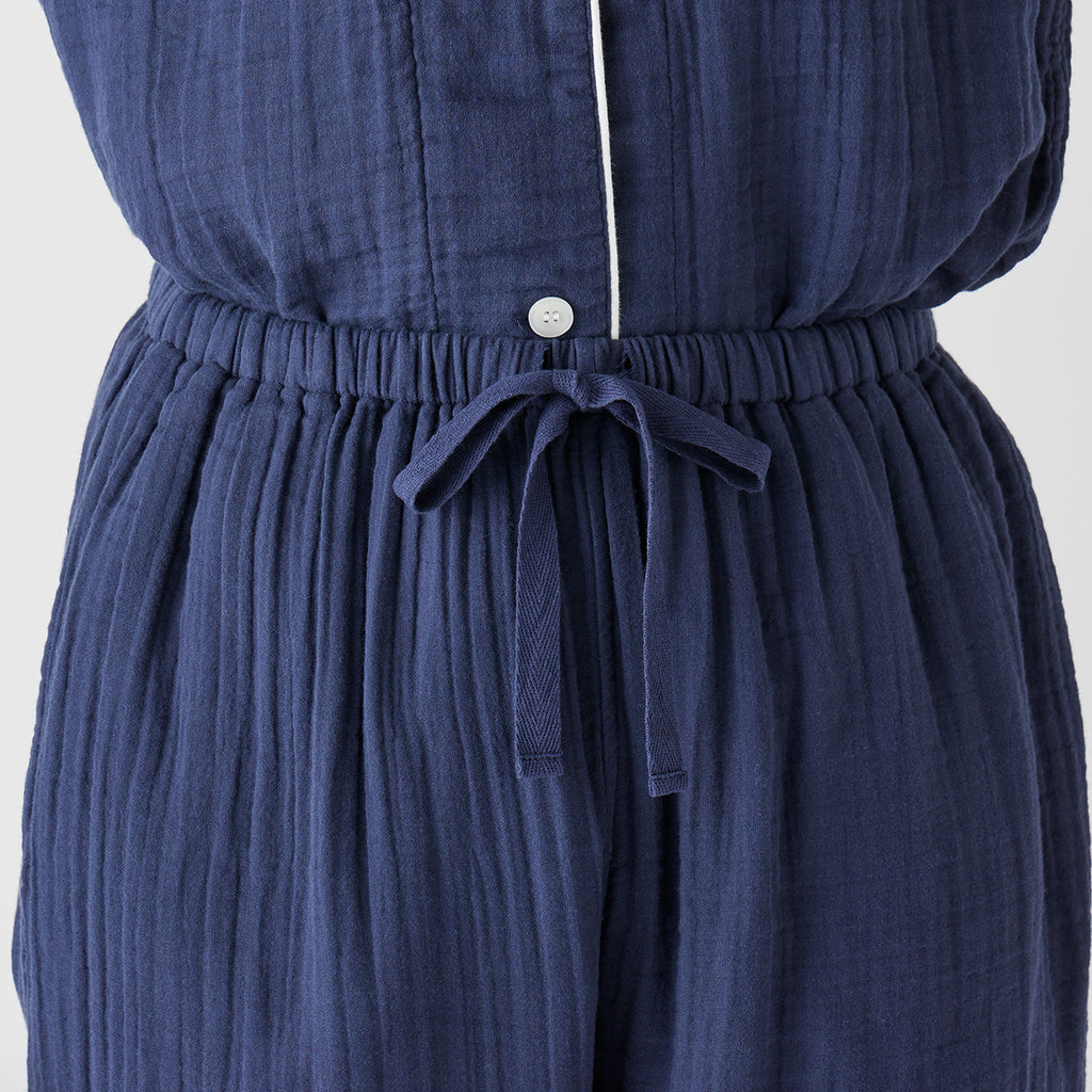 Crepe Gauze pyjamas in Navy
