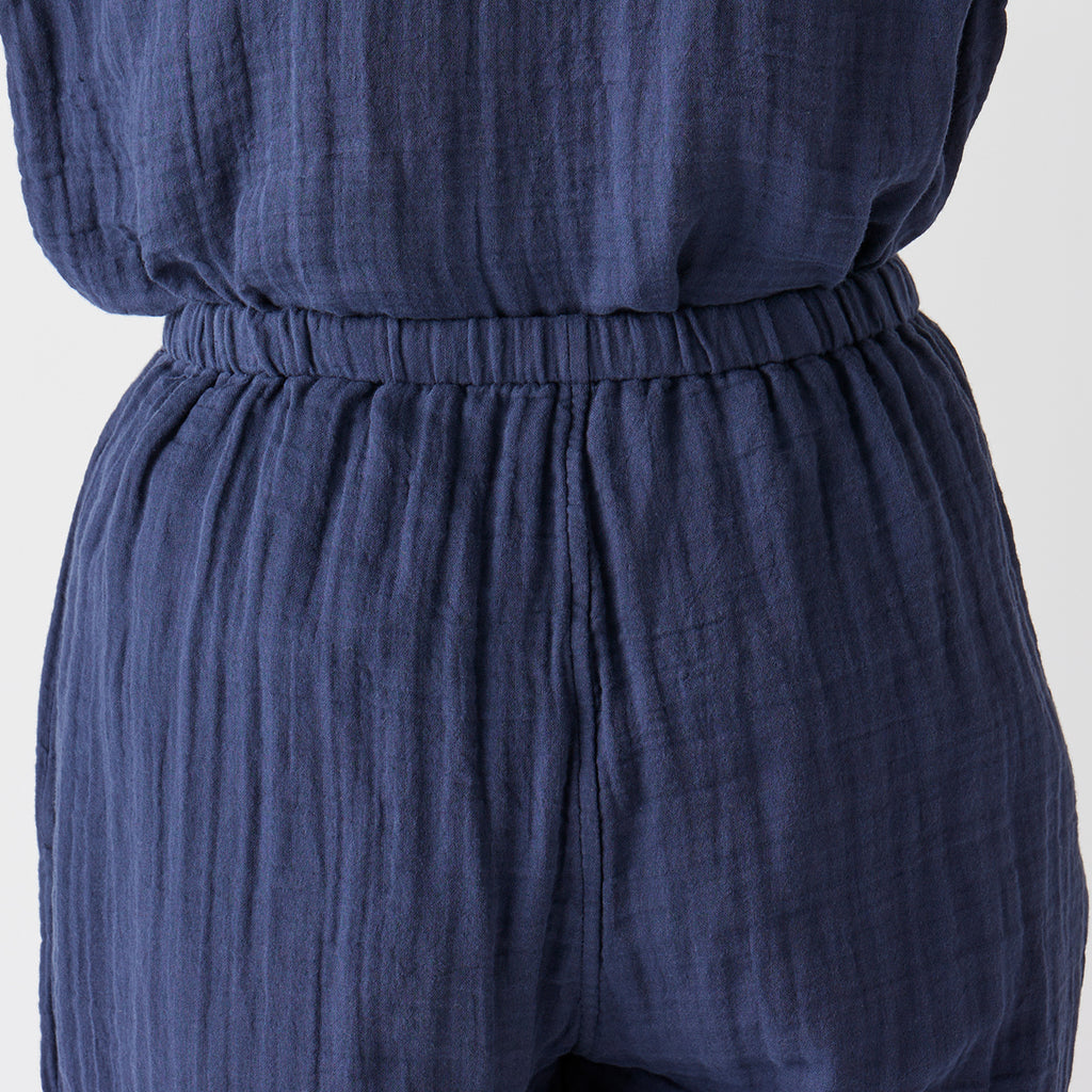 Crepe Gauze pyjamas in Navy