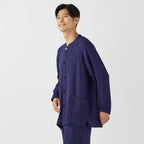 Crepe Gauze room wear in Navy