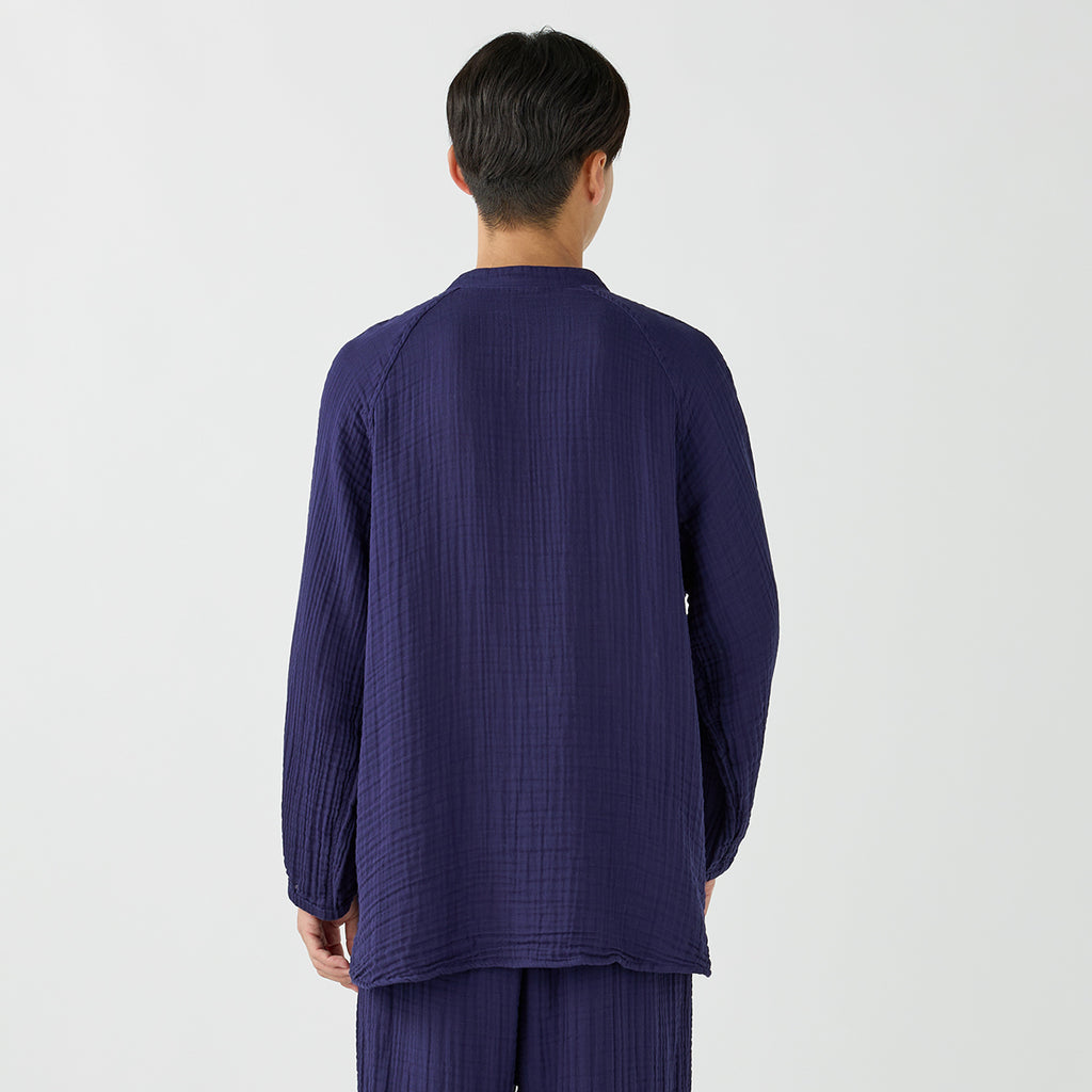 Crepe Gauze room wear in Navy
