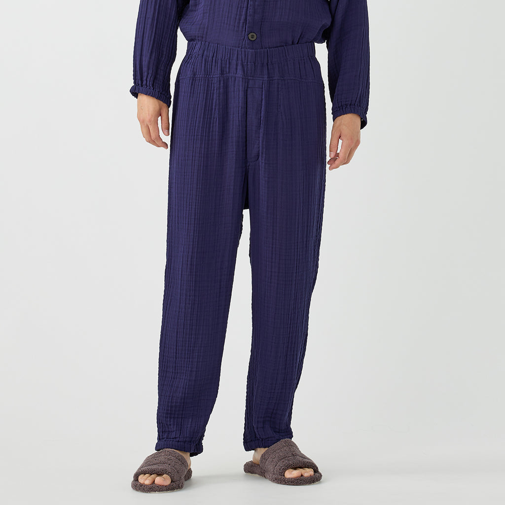 Crepe Gauze room wear in Navy