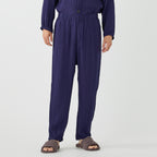 Crepe Gauze room wear in Navy