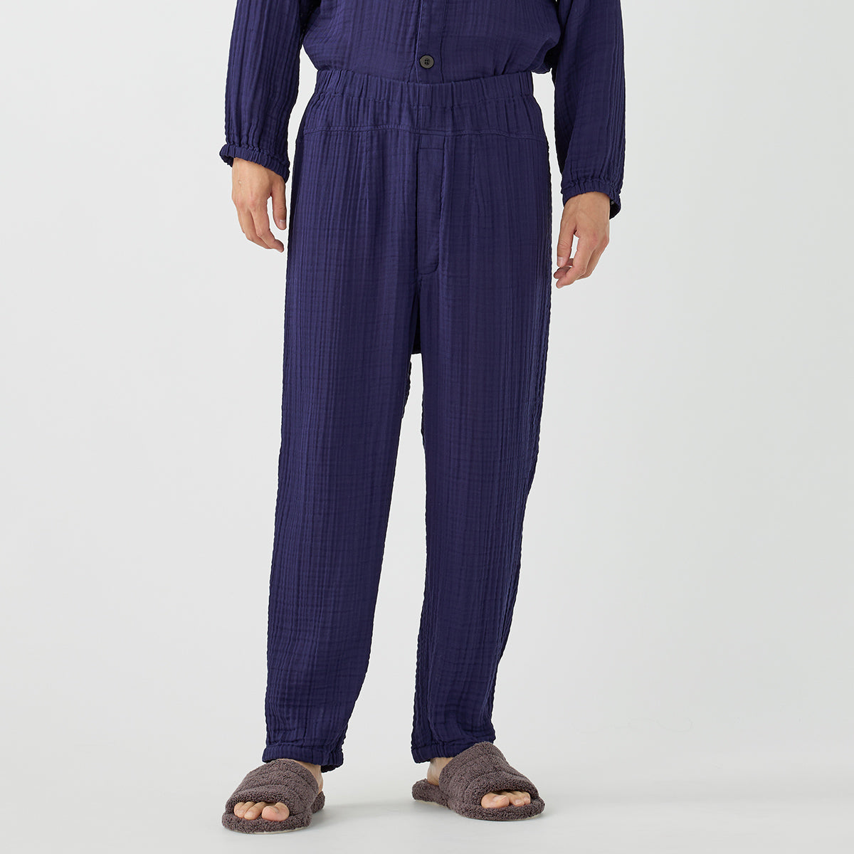 Crepe Gauze room wear in Navy