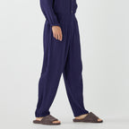 Crepe Gauze room wear in Navy