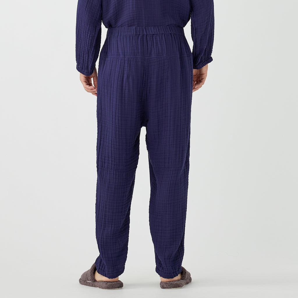 Crepe Gauze room wear in Navy